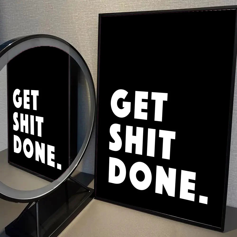 “Money Never Sleeps” Motivational Wall Art Poster