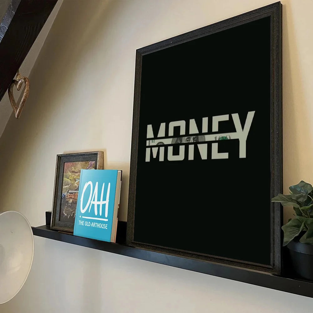 “Money Never Sleeps” Motivational Wall Art Poster