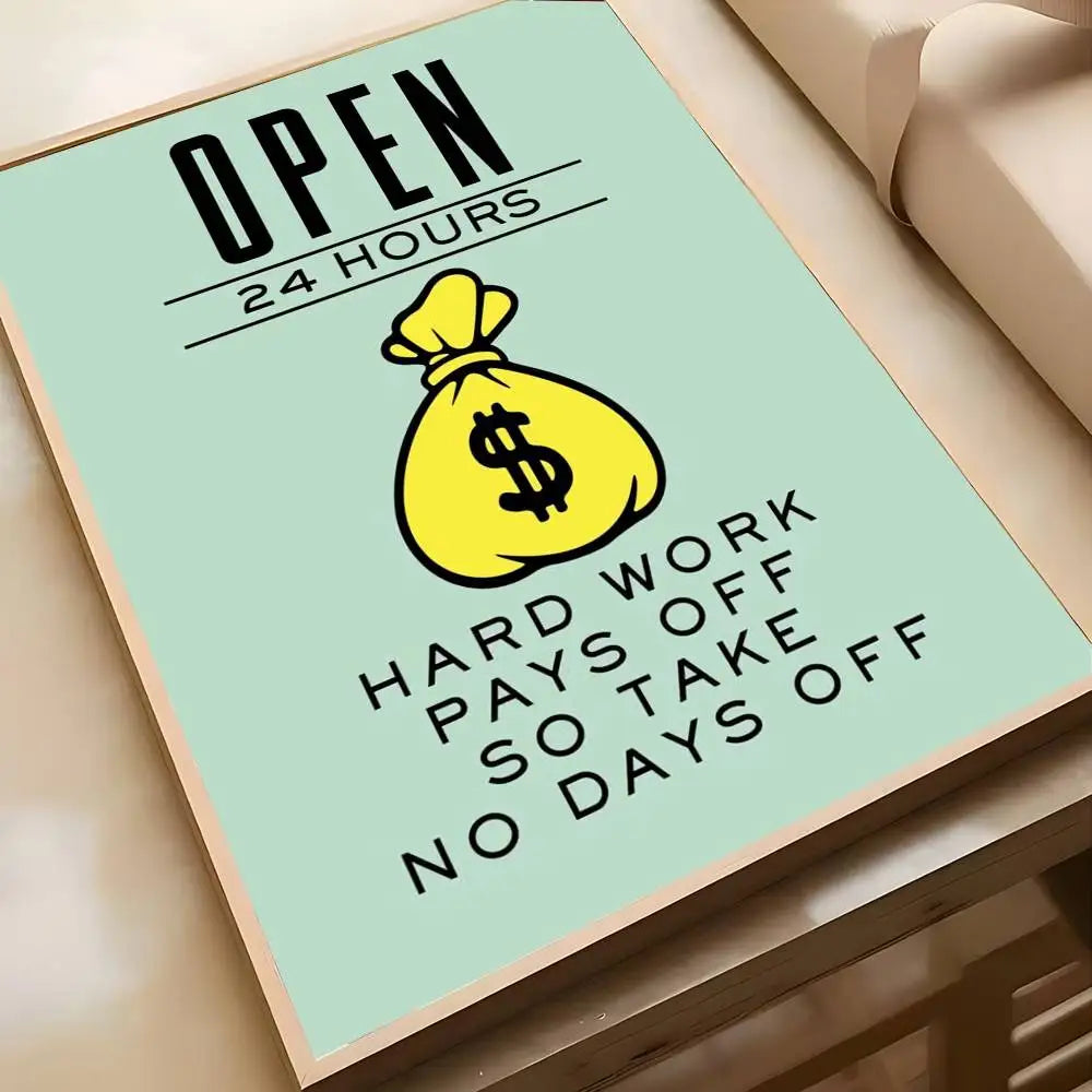 Monopoly "Millionaire Mindset" Wall Art Poster