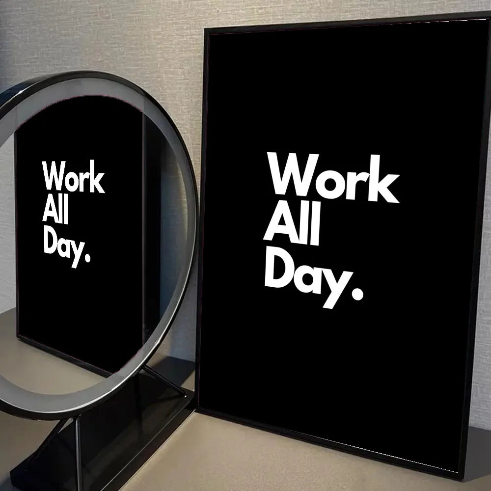 “Money Never Sleeps” Motivational Wall Art Poster